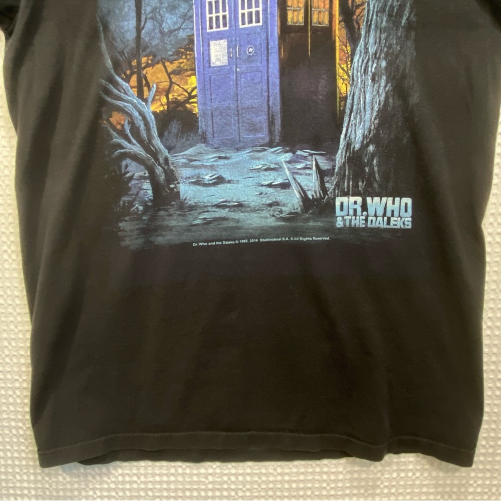 Dr. Who & The Daleks Graphic Tee T Shirt Mens Medium Black Short Sleeve Cotton - Picture 10 of 11